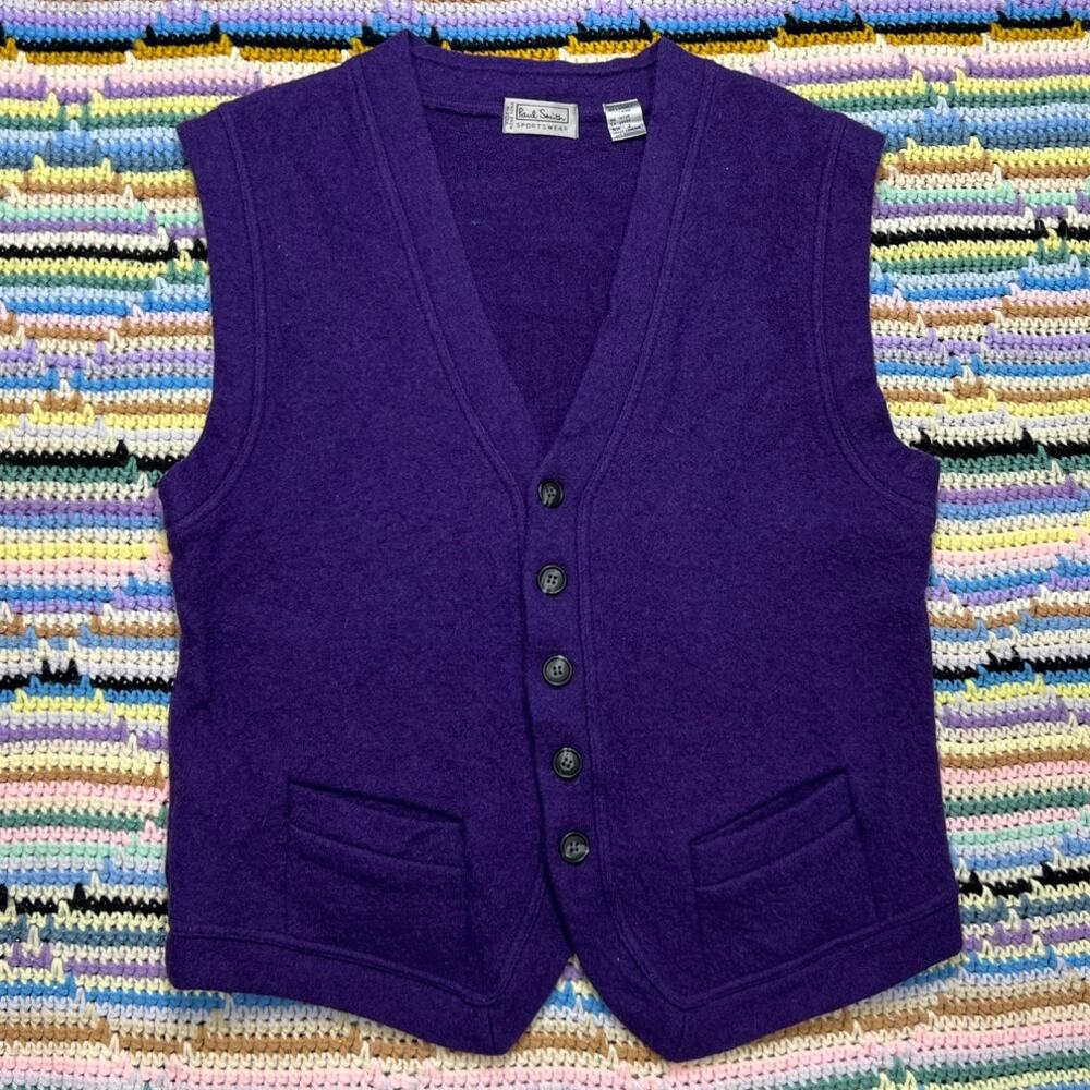70s/80s Paul Smith Sportswear purple wool sweater
